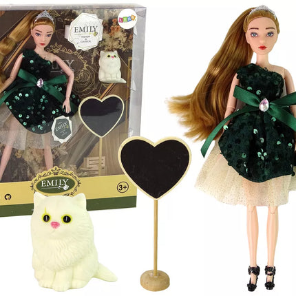 Emily medinis širdelės formos baltas katės lėlė kūdikiams