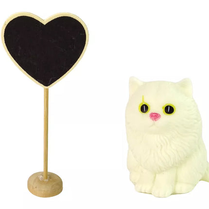 Emily medinis širdelės formos baltas katės lėlė kūdikiams