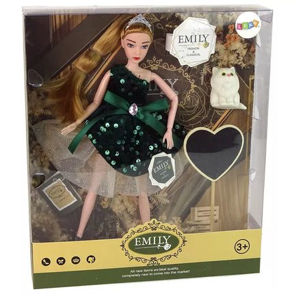 Emily medinis širdelės formos baltas katės lėlė kūdikiams