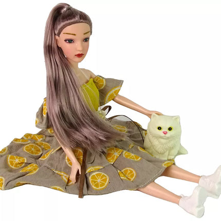 Emili lėlė su vėjo malūno kate vaikams