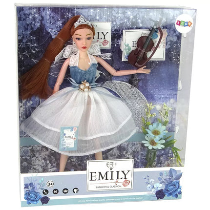 Lėlė Emily Smuikas Gėlės