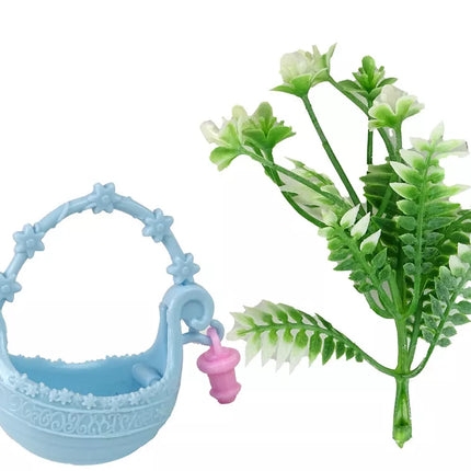 Emily Spring lėlė kūdikis, raudoni plaukai, gėlės