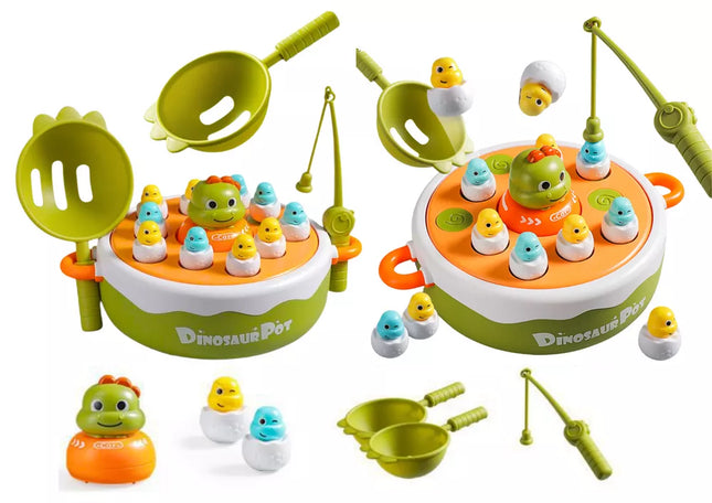 Žaidimas Dinozaurų meškerės Priedai Mediniai Žalias