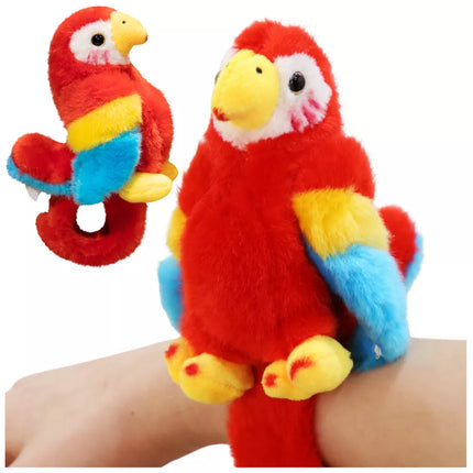 Pliušinis talismanas Papūgos apyrankė ant riešo Raudona