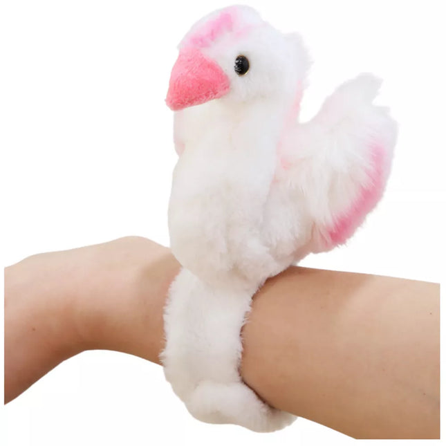 Pliušinis gulbės talismanas, apyrankė ant riešo, balta