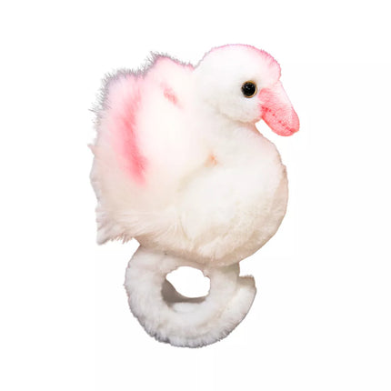 Pliušinis gulbės talismanas, apyrankė ant riešo, balta