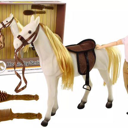Baltas žirgas Lėlės figūrėlės aksesuarai
