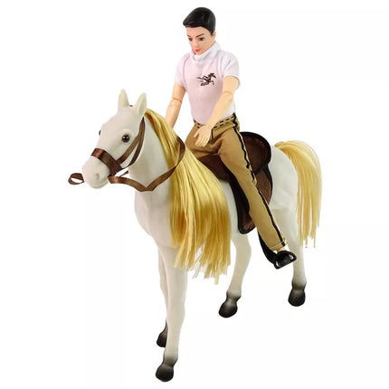 Baltas žirgas Lėlės figūrėlės aksesuarai