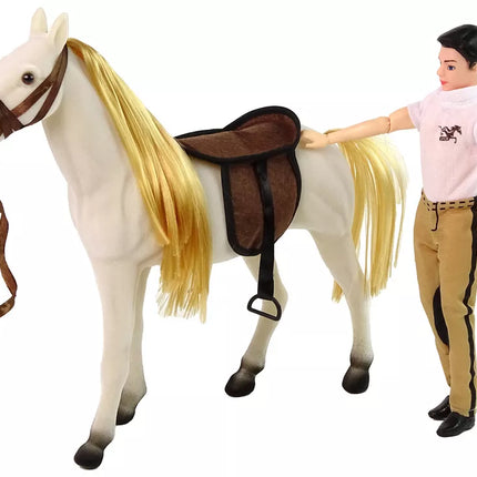 Baltas žirgas Lėlės figūrėlės aksesuarai