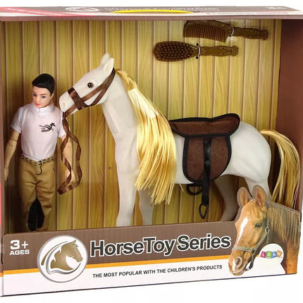Baltas žirgas Lėlės figūrėlės aksesuarai
