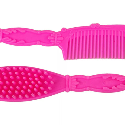 Lėlė raitelė su ruduoju poniu