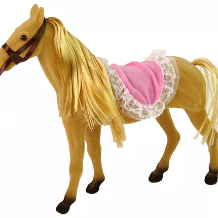 Lėlė raitelė su ruduoju poniu