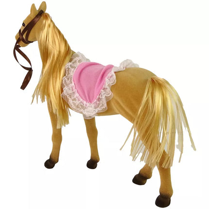 Lėlė raitelė su ruduoju poniu