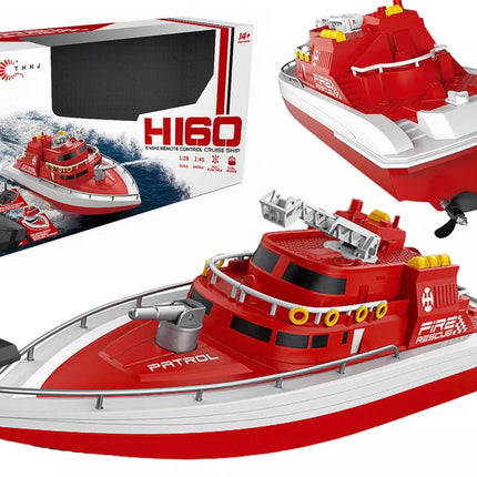 HI60 Nuotoliniu būdu valdomas R/C laivas 1:28 Raudonas