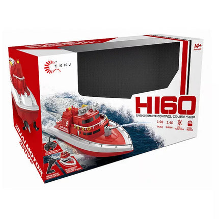 HI60 Nuotoliniu būdu valdomas R/C laivas 1:28 Raudonas