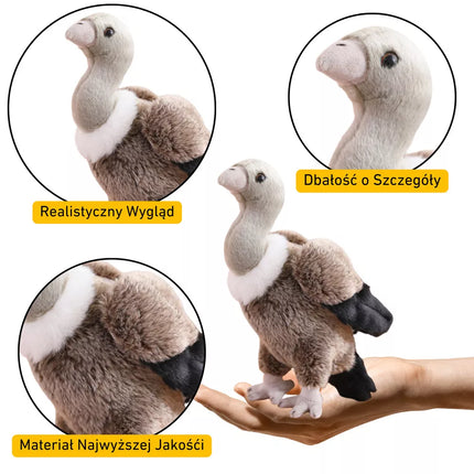 Pliušinis grifas, paukštis, pliušinis žaislas, talismanas, mielas žaislas, 25 cm