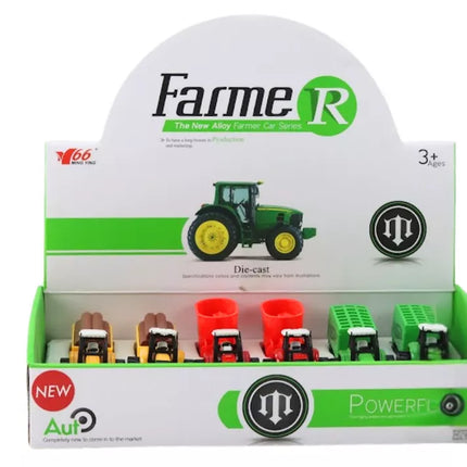 Traktorius su priekaba Ekskavatorius Buldozeris Žemės ūkio mašina 3 spalvų