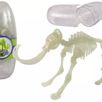 Šviečiantys tamsoje 3D mamuto dinozaurai skeletas kiaušinyje