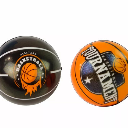 Minkštas kamuolys kūdikiams, mažas, juodos ir oranžinės spalvos, 7 cm skersmens.