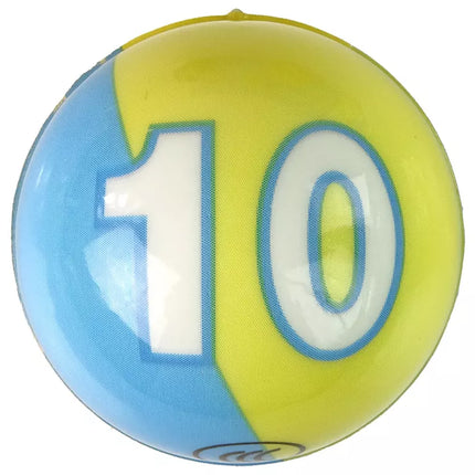 Minkštas kamuolys su mažais raštais ir spalvomis kūdikiams, 7 cm skersmens.