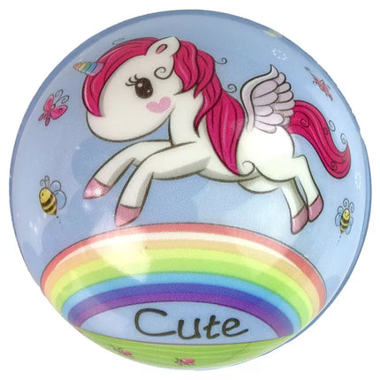 Minkštas vaivorykštės kamuolys kūdikiui, 8 cm skersmens.