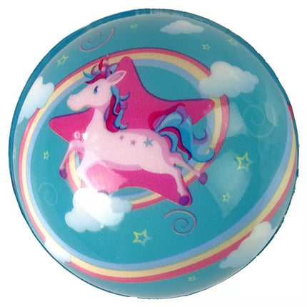 Minkštas vaivorykštės kamuolys kūdikiui, 8 cm skersmens.