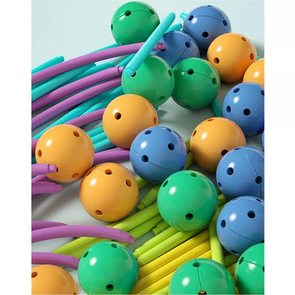 3D konstrukcinių geometrinių plytelių rinkinys 142 vnt.