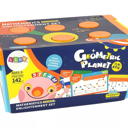 3D konstrukcinių geometrinių plytelių rinkinys 142 vnt.