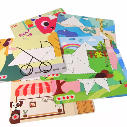 Tangram galvosūkis, 7 magnetiniai blokeliai