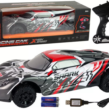 Sportinis automobilis R/C 1:8 pilkas baltas