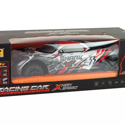 Sportinis automobilis R/C 1:8 pilkas baltas