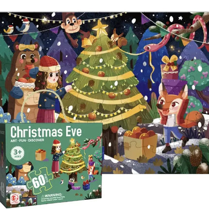Vaikiškos dėlionės Kalėdos, 60 detalių.