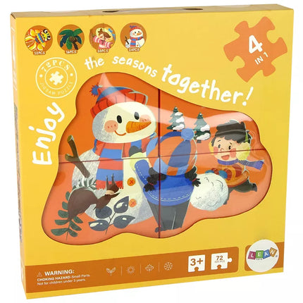 Dėlionė 4 viename, 4 metų laikai