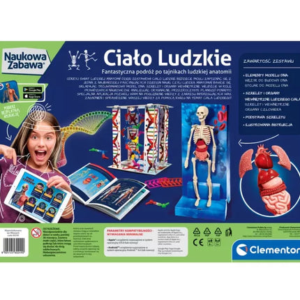 Mokslas linksmas žmogaus kūnas lenkų kalba CLEMENTONI 60249