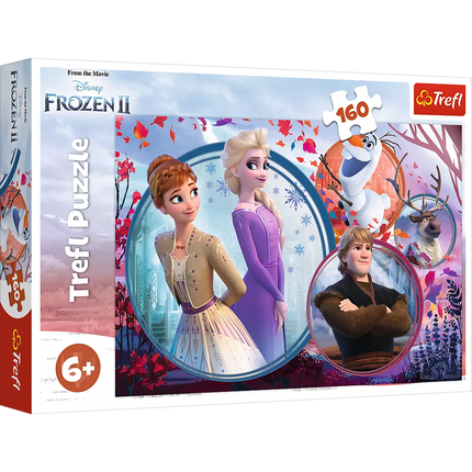 Dėlionė - 160 detalių - Seserų nuotykiai - Disney Frozen Trefl 15374