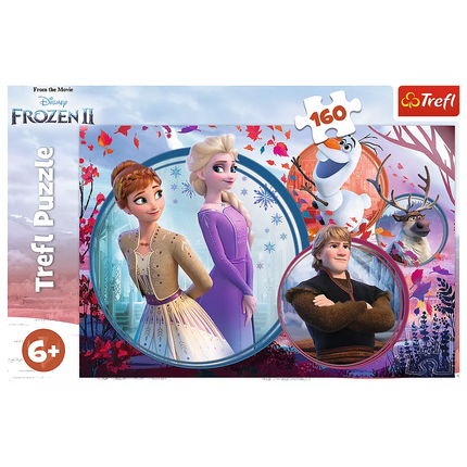 Dėlionė - 160 detalių - Seserų nuotykiai - Disney Frozen Trefl 15374