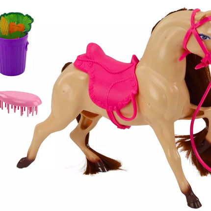 Anlily žokėjos lėlės rinkinys su žirgo priedais