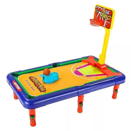 6 viename stalas su keičiamomis žaidimų lentomis ir priedais: futbolas, krepšinis, snukeris