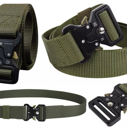 Taktinis karinis diržas, juodas, 120 x 3,8 cm