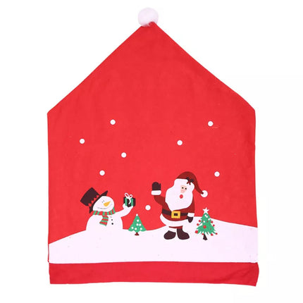 Kėdės užvalkalas Kalėdų raudonas 60cm x 48cm 1vnt.