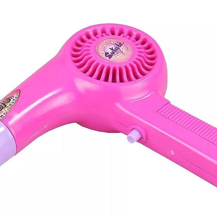 Merginų grožio rinkinys, plaukų aksesuarų rinkinys su tikrovišku plaukų džiovintuvu krepšyje