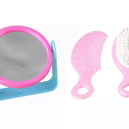 Merginų grožio rinkinys, plaukų aksesuarų rinkinys su tikrovišku plaukų džiovintuvu krepšyje