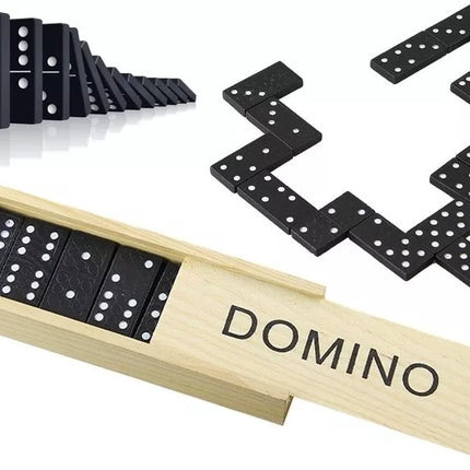 Dėžutė su domino kauliukais, 28 vnt.