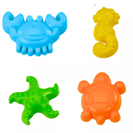 Smėlio žaislų rinkinys kibirėlis pilis malūnėlis 9 el.