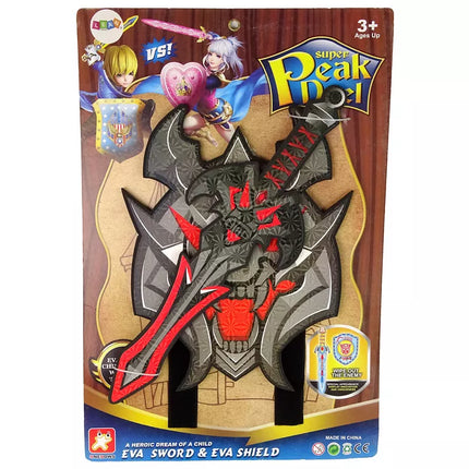 Juodojo kario kalavijo ir skydo rinkinys iš EVA putų.