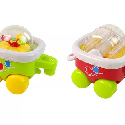 Spalvingas edukacinis traukinukas mažyliams. Šviesos ir garso efektai.