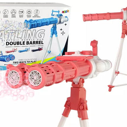 Muilo burbulų pistoletas ant trikojo, rožinis