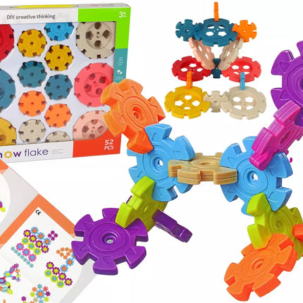 Konstrukciniai "Snowflake" blokeliai, 52 elementai