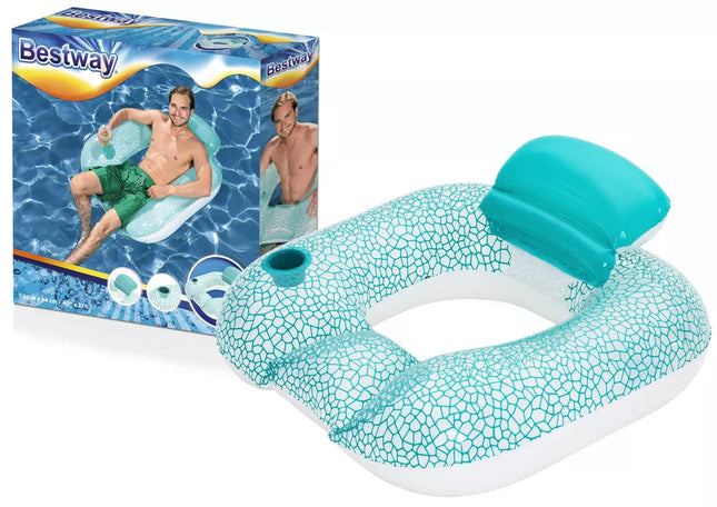 Pripučiamas plaukimo ratas Mėlynas 102 x 94 cm Bestway 43097