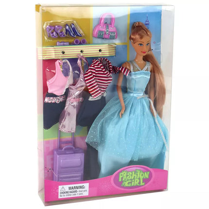 Lėlių rinkinys su persirengimo lagaminu ir rankine – nuotykių ieškotojams